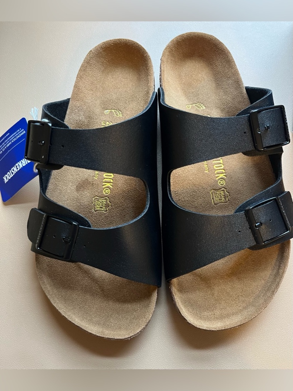 Birkenstock Black Double Buckle Slide Sandals